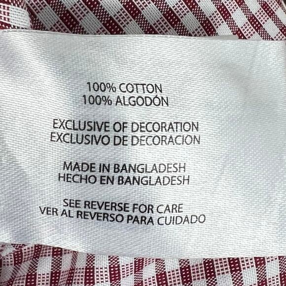 Banana Republic Button Down Shirt Mens M Red Gingham Plaid 100% Cotton Preppy - Picture 5 of 5